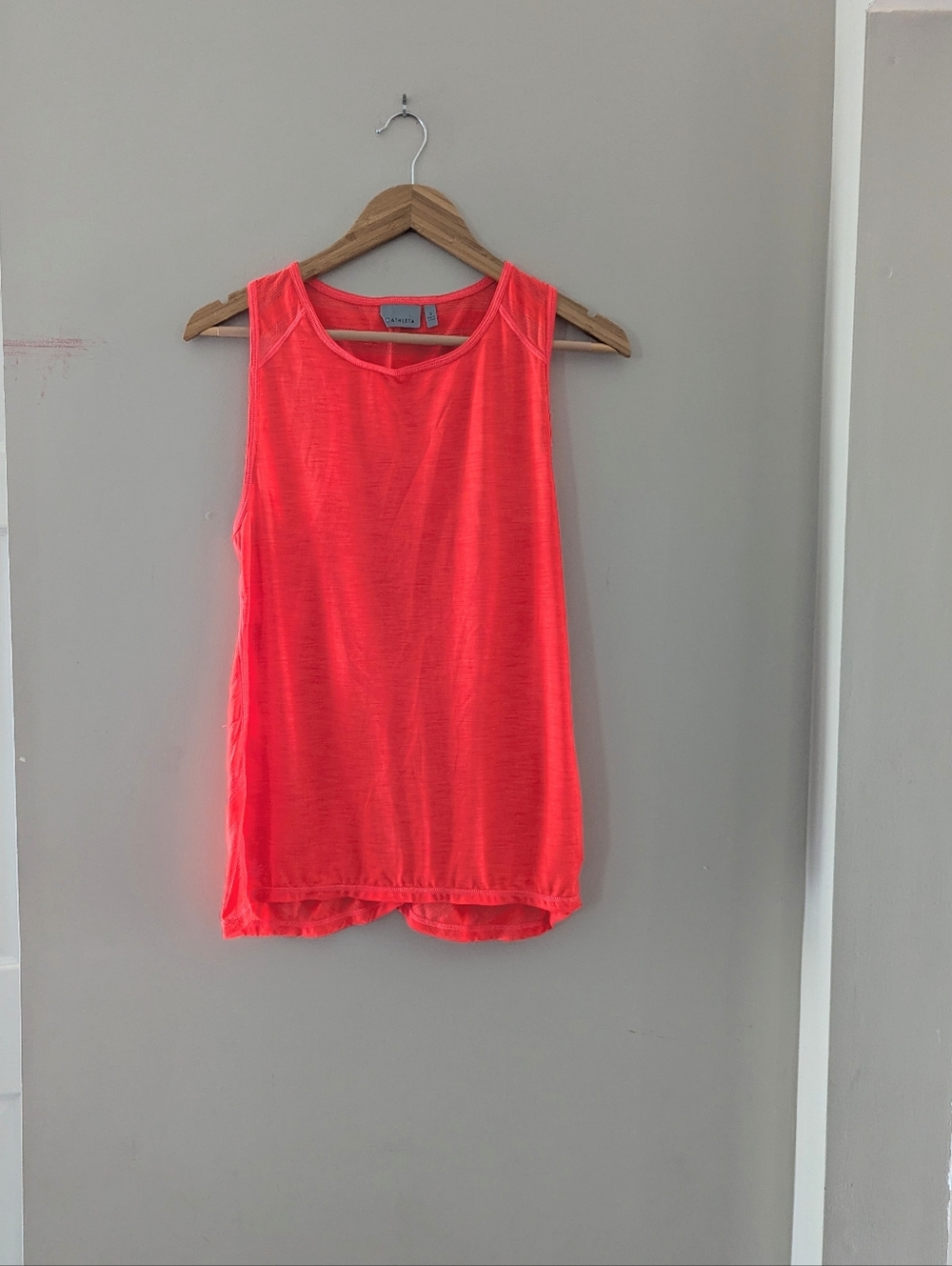 Athleta Neon Coral Racerback Tank Top Size Small